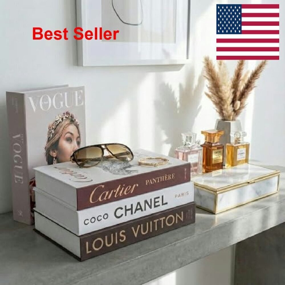Faux Decorative Books Modern Minimalist Luxury Home Decor Display Set - Picture 3 of 8